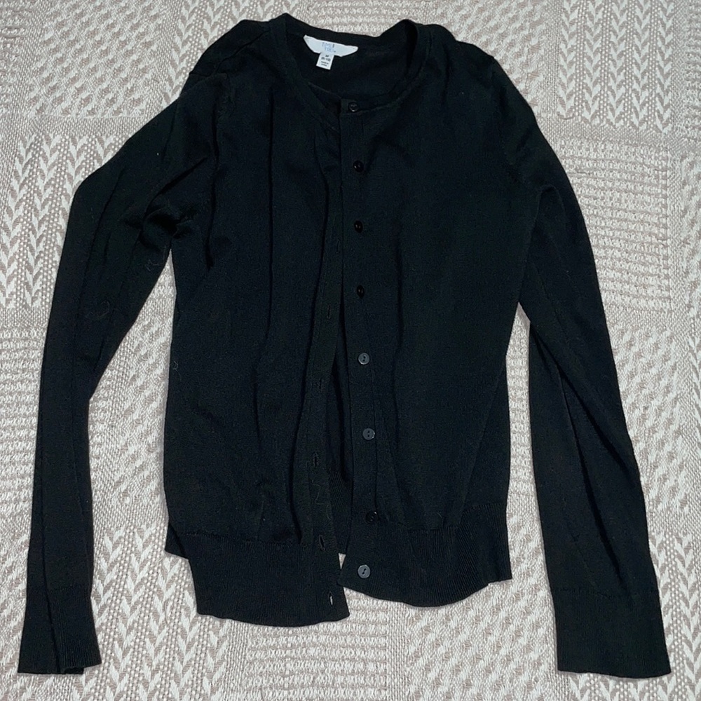 Time and tru black cardigan